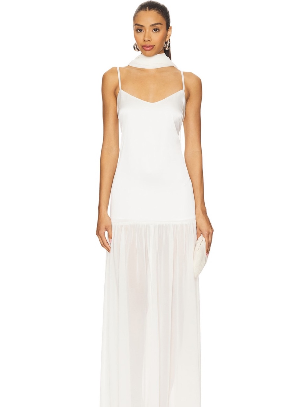 Show Me Your MuMu Dalia Maxi Sheer Skirt Slip Dress